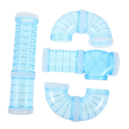 iplusmile 2 Sets Zubehör Spielzeug Zucker Hamster Haustier – gebogene Tierratten für & Werkzeug Blau Versteckverbinder Spielplatz Kleintiere Blau – DIY Tunnel Igel Röhre kreativ von iplusmile