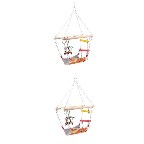 iplusmile 2 Stücke Käfig Ornament Papagei Spielzeug Leiter Hängematte Für Papageien Hamster Und Sittiche von iplusmile