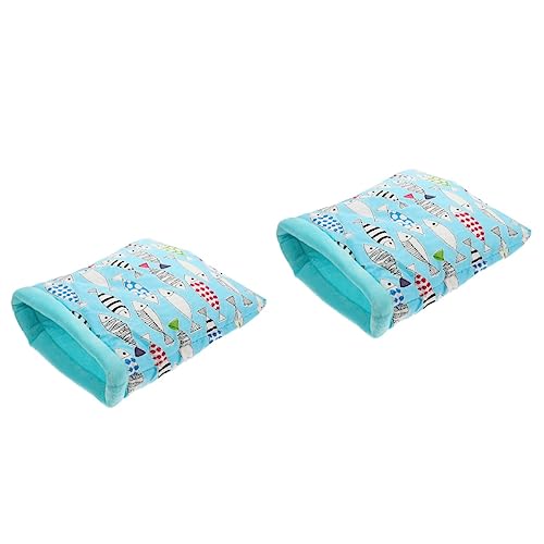 iplusmile Warmer Schlafsack Hamsterhausbett 2 Stück Bettwäsche Für Mäuse Käfig Segelflugzeug Tasche Himmel Gemütlich Rennmaus Chinchilla Haustierhaus Ratte Flanell Hamster Warm Winter von iplusmile