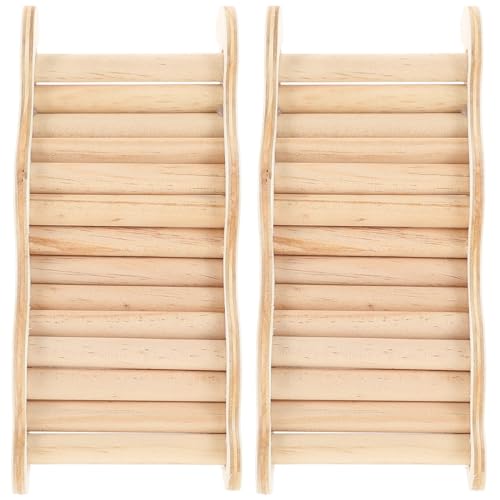 iplusmile Holz-Kletterspielzeug - 2 Stück Hamster-Kletterleiter Hamster Brücke für Hamster, Rennmäuse, Mäuse und Kleintiere Brückenkäfig-Dekoration Hamster Watchbox, 8.5 x 20cm von iplusmile