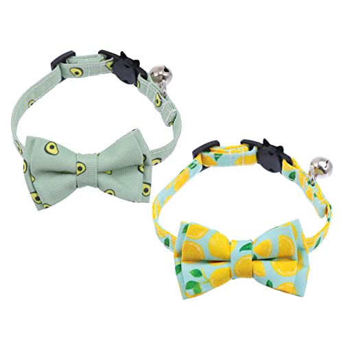 iplusmile 2st Glockenhalsband Für Haustiere Verstellbares Welpenhalsband Hundehalsband Für Welpen Hundehalsband Klein Pet-Bogen-Kette Katzenzubehör Haustier Katze Der Stoff von iplusmile