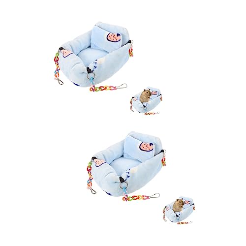 iplusmile Hängemattenbett 2 Stück Hamsternest Plüsch-Hängematte Spielzeug Hamster-Spielzeug Hängematte Rattenhausschuh Hausratten-Hängematte Hängebett Hasenkleidung Atmungsaktive Hängematte von iplusmile