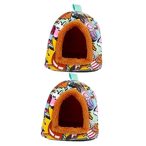 iplusmile 2 STK Haustiernest Indoor Hundehöhle Kleines Tier Unverwüstliches Hundebett Hundehöhle Bett Weiches Hundebett Kleines Haustierbett Igelversteck Katze Hamsterbett Gemütlich Kätzchen von iplusmile