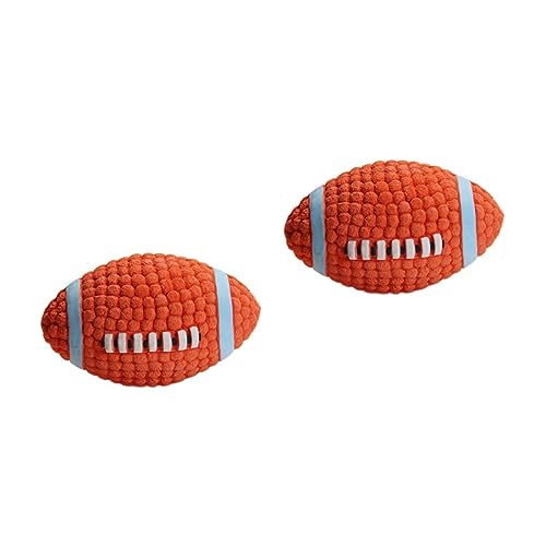 iplusmile Spielzeuge 2st Haustier Hund Sport Rugby Sound- Hunde-Rugby-bälle Robustes Hundespielzeug Hund Beschäftigtes Spielzeug Clever Sauber Gummi Kleiner Hund Spielzeugball Kauspielzeug von iplusmile