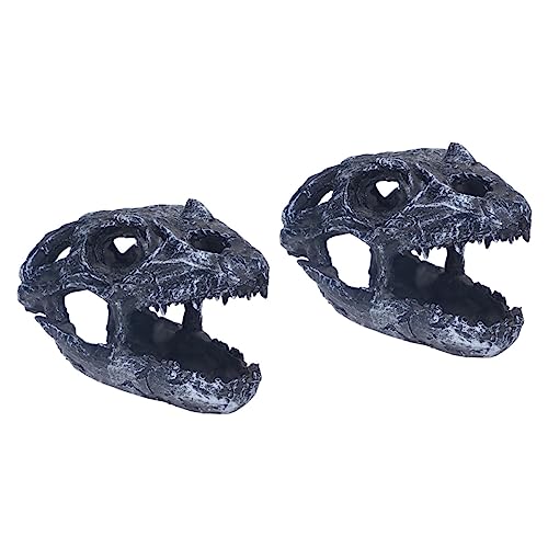 iplusmile 2 STK Totenkopf-Ornamente Totenkopf Aquarium Dekorationen Totenkopf-dekor Requisiten Für Aquarien Reptiliendekor Zubehör Für Schlangenpanzer Dekorationen Für Aquarien Käfig Schädel von iplusmile