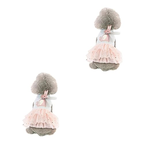 iplusmile 2st Ostern Hundekleid Mädchenkleidung E-mädchen-Kleidung Hundekleidung Für Mädchen Tutu-hundeweste Aus Gaze Welpenkleid Outdoor-Bekleidung Weiß Brautjungfer Der Hund Dünner Schnitt von iplusmile