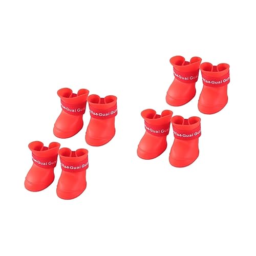 iplusmile 2St Hundeschuhe für kleine Hunde Welpe Schneeschuhe für Hunde Hundestiefel Latex-Überschuhe für Regen Gummi-Regenschuhe für Hunde Regenstiefel für Haustiere wasserdicht Hundepfote von iplusmile