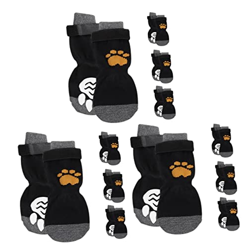 iplusmile 24 STK Haustier Hund Socken Welpenzubehör Haustierzubehör Sockenschuhe Tragbare Baumwollsocken Kleine Hundesocken Kompakte Baumwollsocken Pfotenschutz Baumwolle Atmungsaktiv von iplusmile