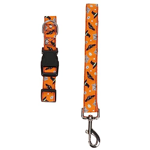 iplusmile 2St Halloween-Haustierhalsbänder hundekostü Halloween Hunde Halloween kostü Hundehalsband Leine Schädel hundehalsband Halsband für Hunde für Welpen Skelett Gürtel Seil von iplusmile