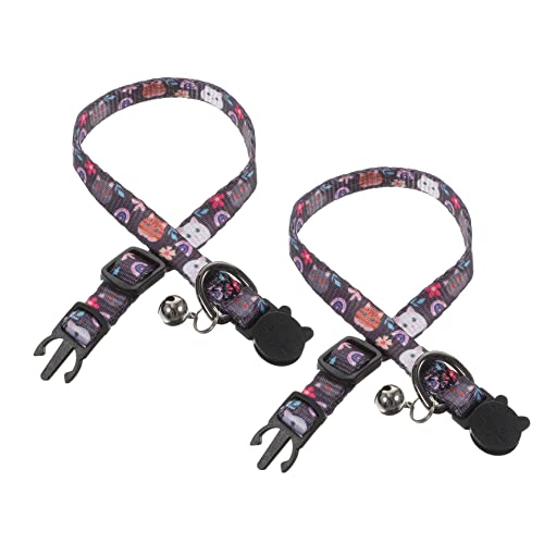 iplusmile 2st Katzenhalsband Mädchen-Katzen-id- Cartoon-katzenglockenhalsbänder Kaninchen-abreißkragen Abbrechbare Kätzchenhalsbänder Welpenhalsband Kleiner Hund Polyester Krawatte von iplusmile