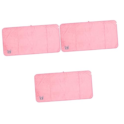 iplusmile 3St Badetuch für Haustiere mikrofaserhandtuch Microfleece Handtuch Pet Swimming Towel schnelltrocknend trockenes Handtuch Haustier Hund superfeine Faser Rosa von iplusmile