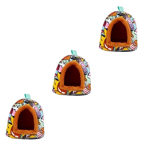 iplusmile 3 STK Haustiernest Hundehöhle Bett Weiches Hundebett Meerschweinchenbett Hamsterbett Igelversteck Hundehöhle Kleines Tier Unverwüstliches Hundebett Katze Chinchilla Kissen von iplusmile