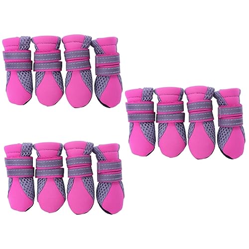 iplusmile Hundepfote Atmungsaktive Hundeschuhe 3 Stück Hundeschuhe Hundestiefel Schuhe Für Hunde Stiefel Für Hunde Haustierschuhe Frühlings- Und Sommer-Welpenschuhe Winterschuhe Für Hunde von iplusmile