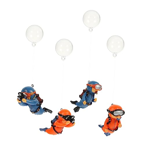 iplusmile 4 Stück Aquarium Landschaftsbau Ornamente Mini-taucherfigur Schwimmende Aquariendekoration Schwimmgerät Für Aquarien Aquarienlandschaftsverzierung Fisch Zubehör Kind PVC Beweglich von iplusmile