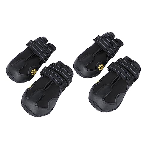 iplusmile Sommerstiefel Winterschuhe Für Hunde 4 Stück Botas para Pet Schneestiefel Haustier Hund Schuhe Schutz Haustier Schuhe Welpen Schuhe Großer Hund Hundepfote Schwarz Hundeschuhe von iplusmile