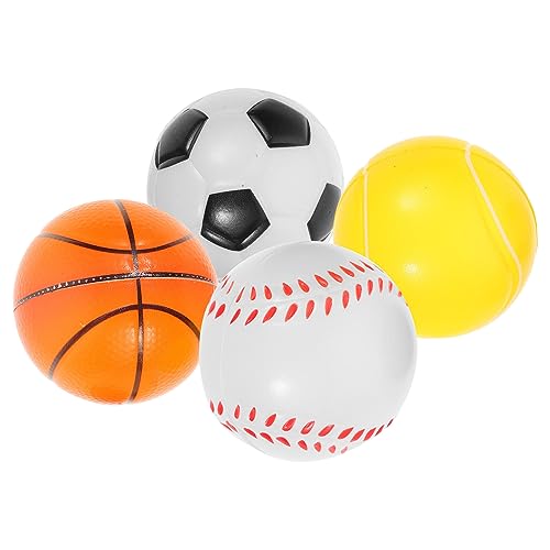 iplusmile 4 Stück Fußballspielzeug Stich Plüsch Kauspielzeug Süßer Plüschhund Pompones De Porristas Flauschige Kuscheltiere Zahnspielzeug Für Welpen Baseball-Spielzeug Bilden Basketball von iplusmile