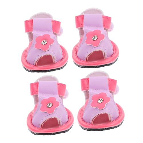 iplusmile 4 Stück Sandalen Für Hunde Sandalen Für Welpen Quietschend Haustierspielzeug Hunde Haustier Sandalen Bausatz Hundesocken Hören Auf, Die Pfoten Zu Lecken Hausschuhe Hündchen Auto Pu von iplusmile