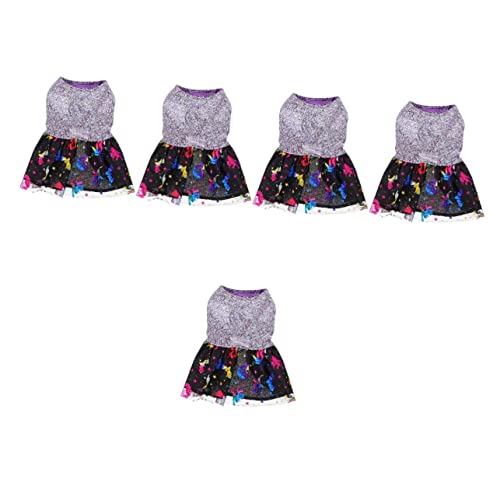 iplusmile 5st Halloween-Kleid Für Haustiere Hündchenkleid Halloween-hundekleidung Halloween-katzenkleid Halloween Hund Tüllkleid Hexenkostü Für Damen Polyester Violett Der Hund Zubehör von iplusmile