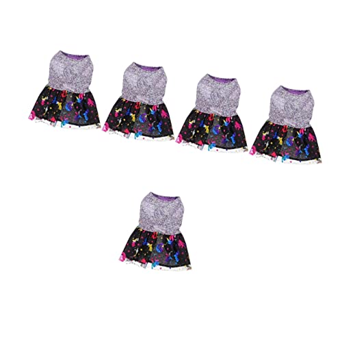 iplusmile 5st Halloween-Kleid Für Haustiere Halloween-hunderock Hund Halloween-kostüm Halloween-hundekleidung Halloween Hund Tüllkleid Hund Hexenkleid Polyester Violett Gemütlich Der Stoff von iplusmile