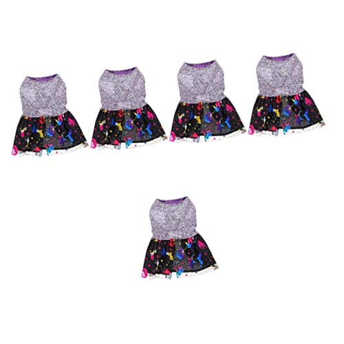 iplusmile 5st Halloween-Kleid Für Haustiere Halloween-haustierkostü Halloween Hund Tüllkleid Halloween-hüte Für Kleine Hunde Haustier-Halloween-Outfit Polyester Violett Modisch Die von iplusmile