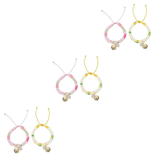 iplusmile Haustierzubehör 6 Stück Kaninchenhalsband Koreanisches Sommer-Halskette Zierliche Halskette Kaninchenhalsband Mit Glöckchen Sommer-nhalsband Glöckchen-Halsband Dekoratives von iplusmile