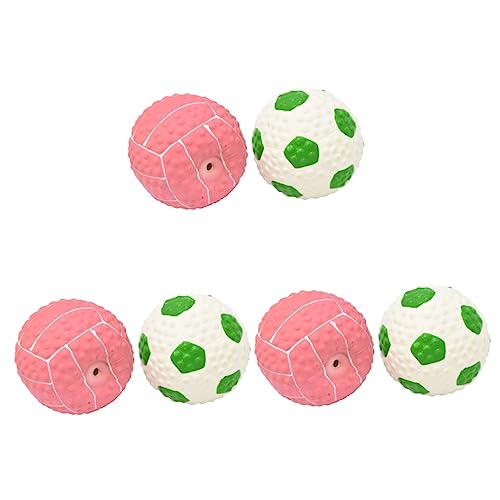 iplusmile 6 STK Spielzeugball Quietschendes Hundespielzeug Kaubälle Für Haustiere Zahnbürstenspielzeug Für Hunde Iq-trainingsspielzeug Für Hunde Welpen Beißen Bälle Latexball Singen von iplusmile