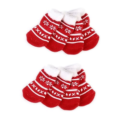 iplusmile Fischfutterautomat rutschfeste Socken Pet Supplies Sockenschuhe 8 Stück Haustier Baumwollsocken Katzensocken Haustiersocken Der Hund Hundesocken Haustierbedarf Socken Weihnachten von iplusmile