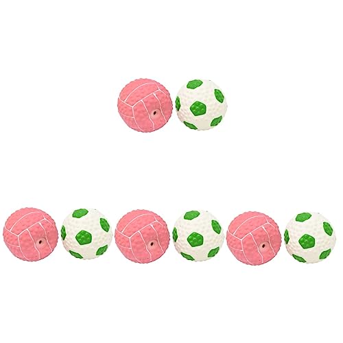 iplusmile 8 STK Spielzeugball Kuschelschlepper Für Haustiere Kauspielzeug Für Hunde Lautes Nagendes Spielzeug Kaubälle Für Haustiere Quietschende Bälle Für Hunde Gummiball von iplusmile