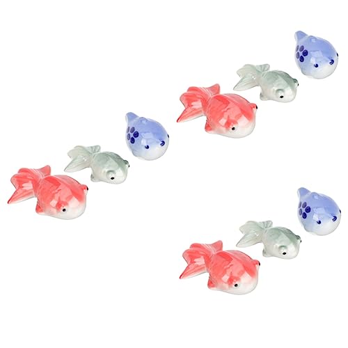 iplusmile 9 Stück Kies Mikrofigur Tierzubehör Cartoon Betta Outdoor Home Für Modellfiguren Schwimmender Bewegendes Bastelspielzeug Kleines Souvenir Sammlerstück Tank von iplusmile