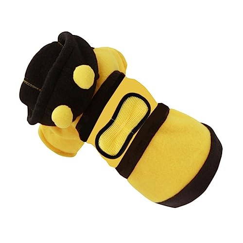 iplusmile Bienen-Cosplay-Kleidung Haustier-Cosplay-kostüm Welpen-Hoodie Hundehalsband Klein Hundehalsband Groß Katzen-Outfits Katze Warme Kleidung EIN Hemd Füße Overall von iplusmile