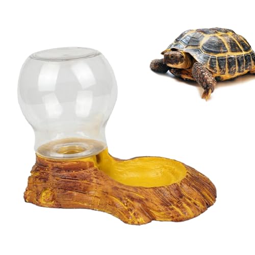 iplusmile Reptilien-Wasserflasche - Schildkröten Wasserschale, Fressnapf Schildkröten - Automatische Schildkrötenfütterung Futterspender für Amphibien von iplusmile