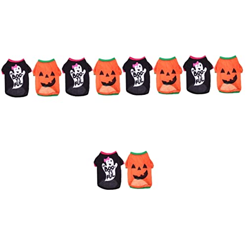 iplusmile 10 STK Halloween-Kleidung Halloween Bedruckte Haustierkleidung Halloween-hundejacke Geistershirt Für Kleine Hunde Hundebekleidung Bichon Polyester Baumwolle Thermische Kleidung von iplusmile