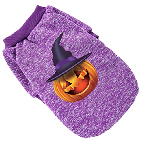 iplusmile Kleidung für Haustiere welpen Warmer Mantel Welpen-Outfits Kleider Hundekleidung Haustierkleidung Halloween Kapuzenpullover Haustierzubehör Reine Baumwolle Violett von iplusmile