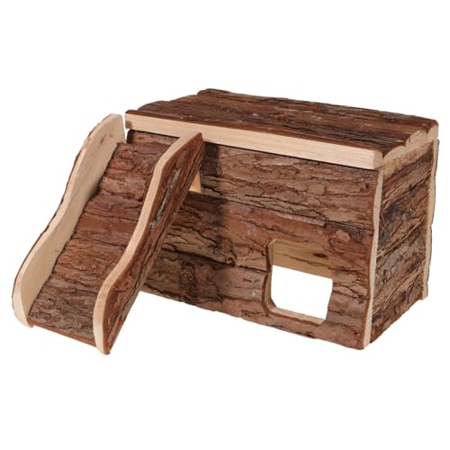 iplusmile Hamsterhütte Spielzeug Haustiere Kleintierspielplatz Kleintierwohnhütte Holzversteck Hamsterheim Haustierhütte Igelhütte Chinchillaspielzeug Aus Holz Hamsterhaus Aus Holz von iplusmile