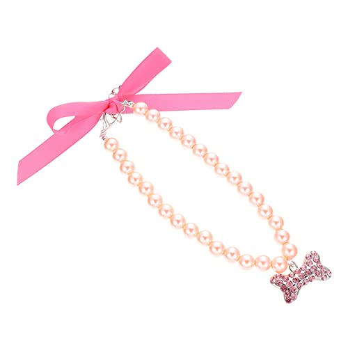 iplusmile Haustierhalsband Halsketten für ädchen Perlenhalsband für Katzen Perlenkette eine Halskette Hund Halskette Katzenhalsbänder für ädchenkatzen Haustier Katze Rosa von iplusmile