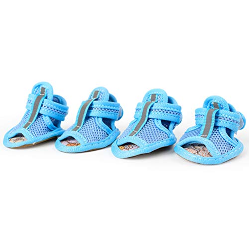 iplusmile Hundeschuhe 4 Stück Hundesandalen Stiefel für Hunde Schuhe für kleine Hunde Hundeschuhe mittelgroße Hunde Hunde generische Welpen Hunde Süßigkeiten Sandalen Haustier Hund Pfoten Handschuhe von iplusmile