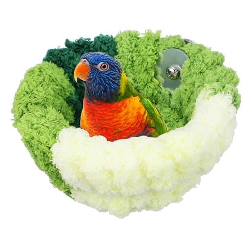 iplusmile Papageiennest Kleiner Papageienkäfig Vogelkäfig Lovebird-Bett Vogelbetten für Käfig Vogel Käfig Zubehör Wintervogelnest vogelhaus Vogel Winterbett Sittich Nest Korallenvlies von iplusmile