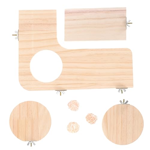 iplusmile 1 Satz Sprungbrett-Set Hamsterkäfig Holz Plattform Für Meerschweinchen Hamsterspielplatz Zubehör Für Chinchillakäfige Zubehör Für Hamsterkäfige Sandbecken Langen Massivholz von iplusmile