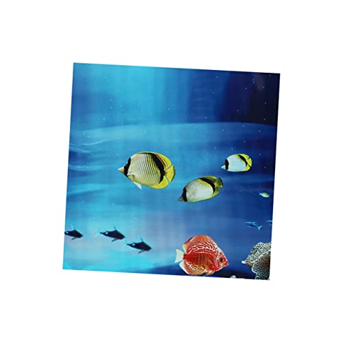 iplusmile Ornament Schlafzimmer-Tapete Heim-Tapete Aquarium-Dekorationen Aquarium-Aufkleber 3D-Aquarium-Hintergrund Vinyl-Tapete 3D-Aquarium-Hintergrund Aquarium-Dekorationen Hintergrund von iplusmile