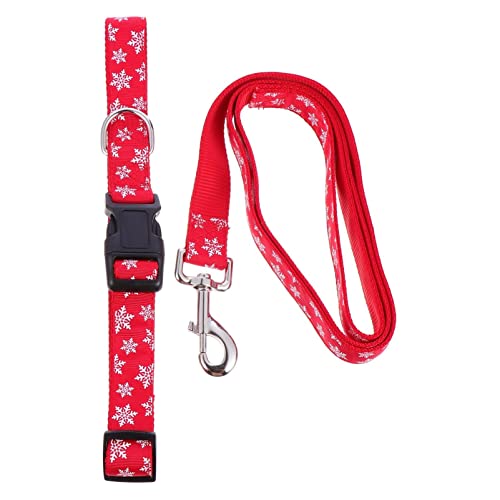 iplusmile Set Aus Hundehalsband Und Leine – Verstellbares Hundehalsband Für Hunde Und Katzen Mit Leine – Weihnachtliches Welpenhalsband Für Kleine Hunde von iplusmile