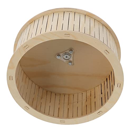 iplusmile 22 cm Großes Hamsterrad Laufrad Aus Holz Geräuschloses Design Hamsterspielzeug für Das Wohlbefinden Von Haustieren von iplusmile