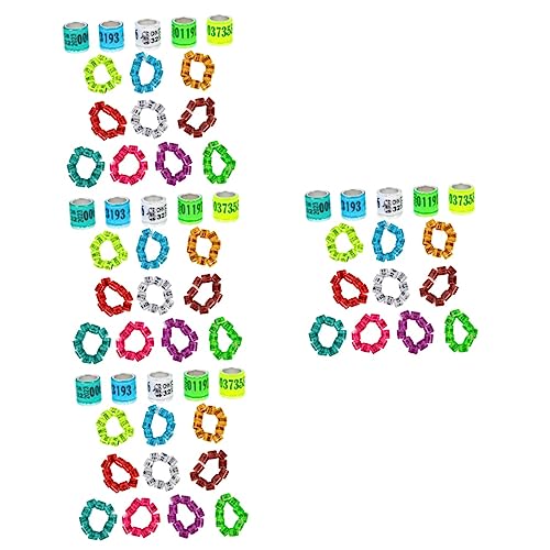 iplusmile 400 STK Taube Fußkettchen privater Taubenmarker Beinband für Brieftauben Wo Hühnerschenkel Ringe Taubenbedarf Taubensportband Vögel Trommelstock Xuanfeng Zubehör von iplusmile