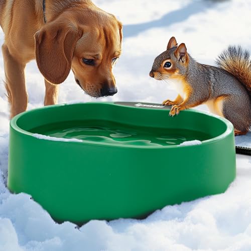 IPOW 3,5 l Haustier Beheizter Wassernapf - Halten Sie Wasser warm bei 38-40°C für Katzen & Hunde, Langlebiger Tbeheizter Hundenapf mit Anti-Kau- & Wasserdichter Schnur, Perfekt für Winter & Outdoor, von ipow