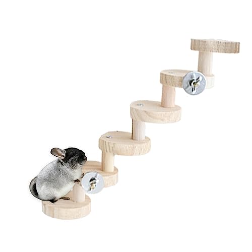 Hamster Holzleiter - Hölzernes langes Papageien-Kletterspielzeug-Vogelleiter - Bissfeste Vogelleiter, Allzweck-Papageienleiter, Hamster-Kletterspielzeug für Vögel, Rennmäuse, Chinchillas Itrimaka von itrimaka