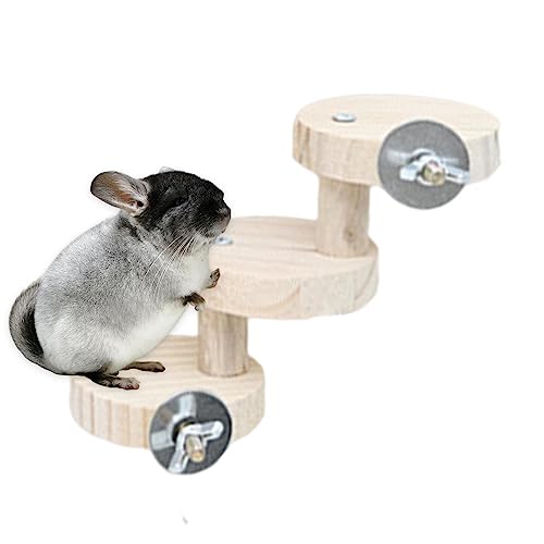 Hamster Kletterspielzeug aus Holz - Papageien-Vogelleiter, Kletterleiter aus Holz, lang,Bissfeste Papageienleiter, Hamster-Kletterspielzeug, Allzweckspielzeug für Rennmäuse, Chinchillas Itrimaka von itrimaka