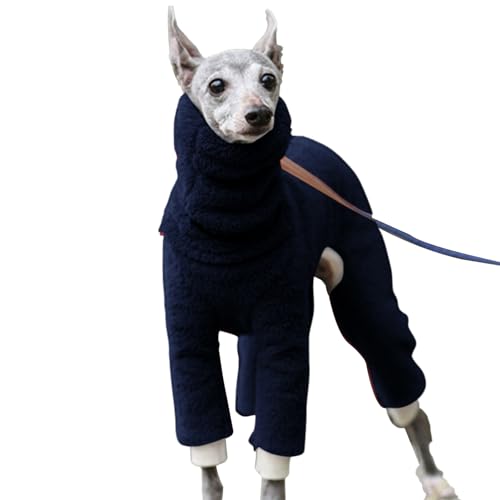 Hund Rollkragen Onesie - Haustierpullover | 4 Beine, vollständig bedeckt, hoher Kragen, dehnbar, verdickend, elastisch, Ganzkörper-Hundemantel für Labrador, Golden Retriever von itrimaka