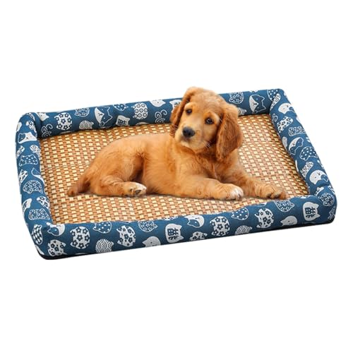 itrimaka Hundekühlmatte, Kühlmatte für Hunde | Rattan-Haustier-Sommer-Kühlkissen | Schlafmatte für Crate Kennel Bed Sofa, Sommer-Eispads für Hunde und Katzen, Heimtierbedarf von itrimaka