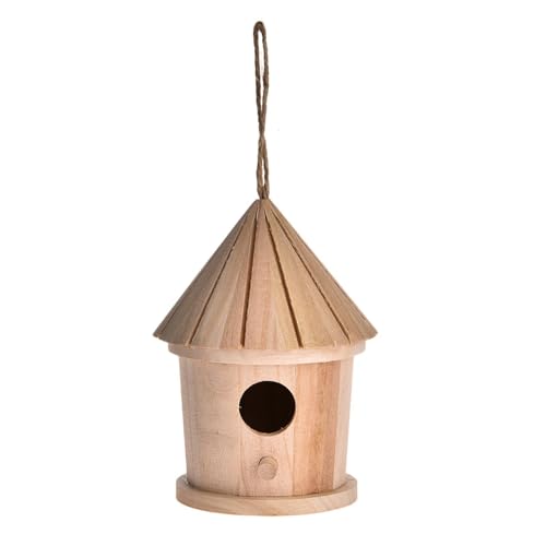 itrimaka Vogelhaus | hölzernes Kolibri-Nest zum Aufhängen im Freien | Pet Cottage für Wren Swallow Sparrow Hummingbird Finch Hut von itrimaka