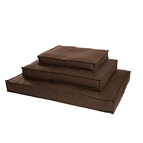 JAMAXX® Premium Hundekissen Hundematte Canvas Waschbar Orthopädisches Hundebett weich Memory Foam Visco-elastische Füllung, mittelgroße Hunde, Vintage Canvas Stoff, Matratze PDB1007 M 90x70 Sofa braun von jamaxx-pets