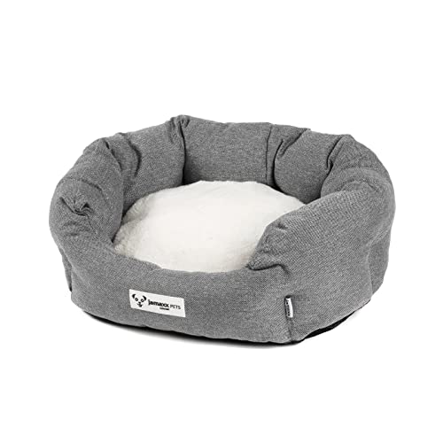 JAMAXX Hunde-Körbchen Bequem Weich, Wendekisen Waschbar Hundekorb Hundebett mit Komfort-Polsterung PDB2089 (S) 50x40 mid-Grey von jamaxx-pets